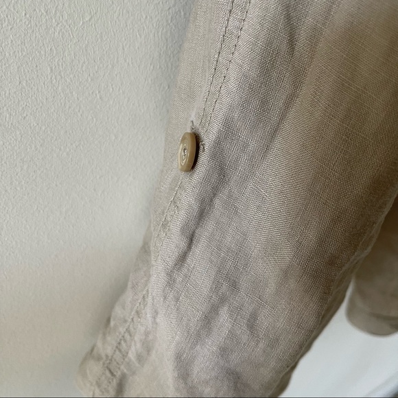 Jones New York Linen Cargo Button Detail Pants - Picture 6 of 15